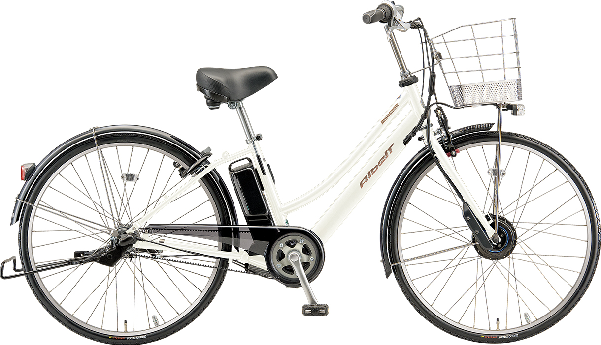 通学・通勤向け電動アシスト自転車 アルベルト e P.Xシャンパンホワイト／L型色の写真