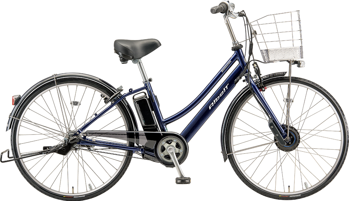 通学・通勤向け電動アシスト自転車 アルベルト e M.ジュエルDブルー／L型色の写真