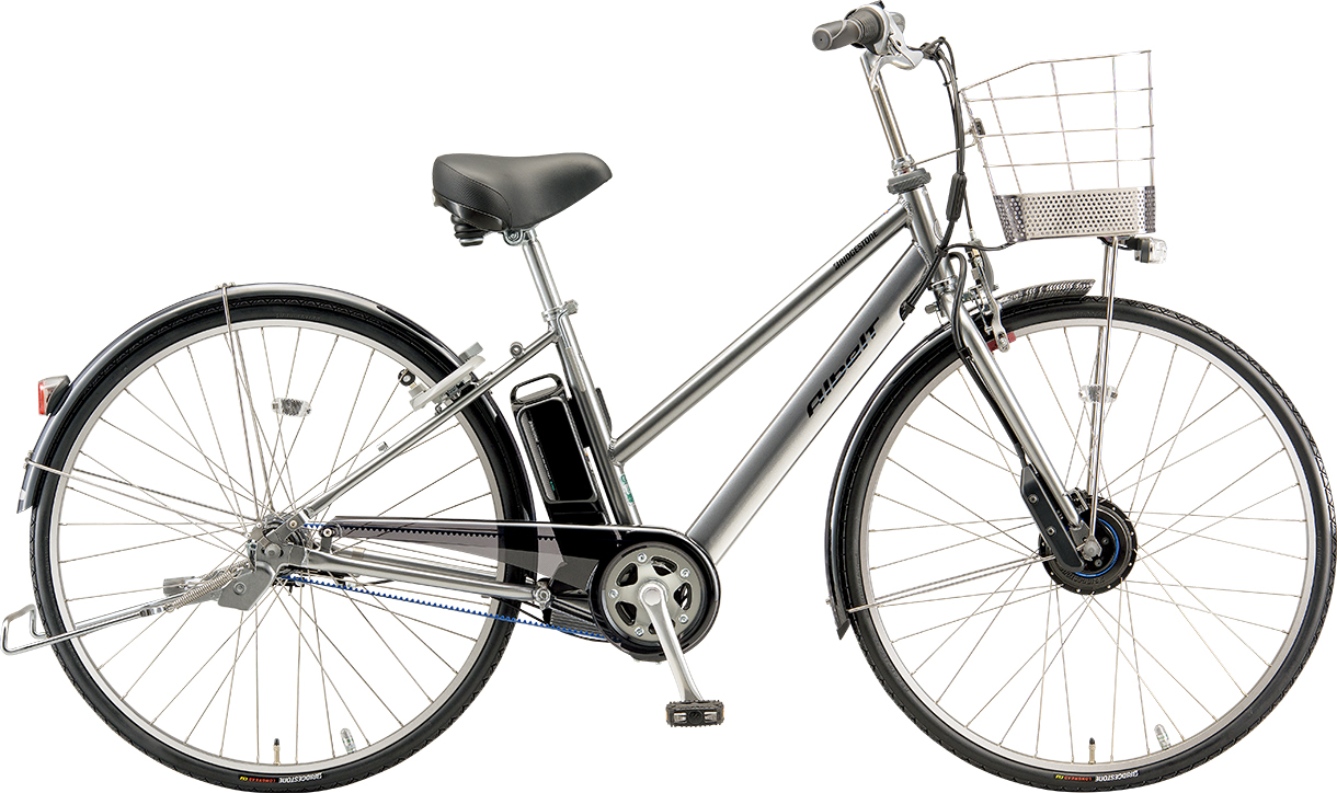通学・通勤向け電動アシスト自転車 アルベルト e M.XHスパークルシルバー／S型色の写真