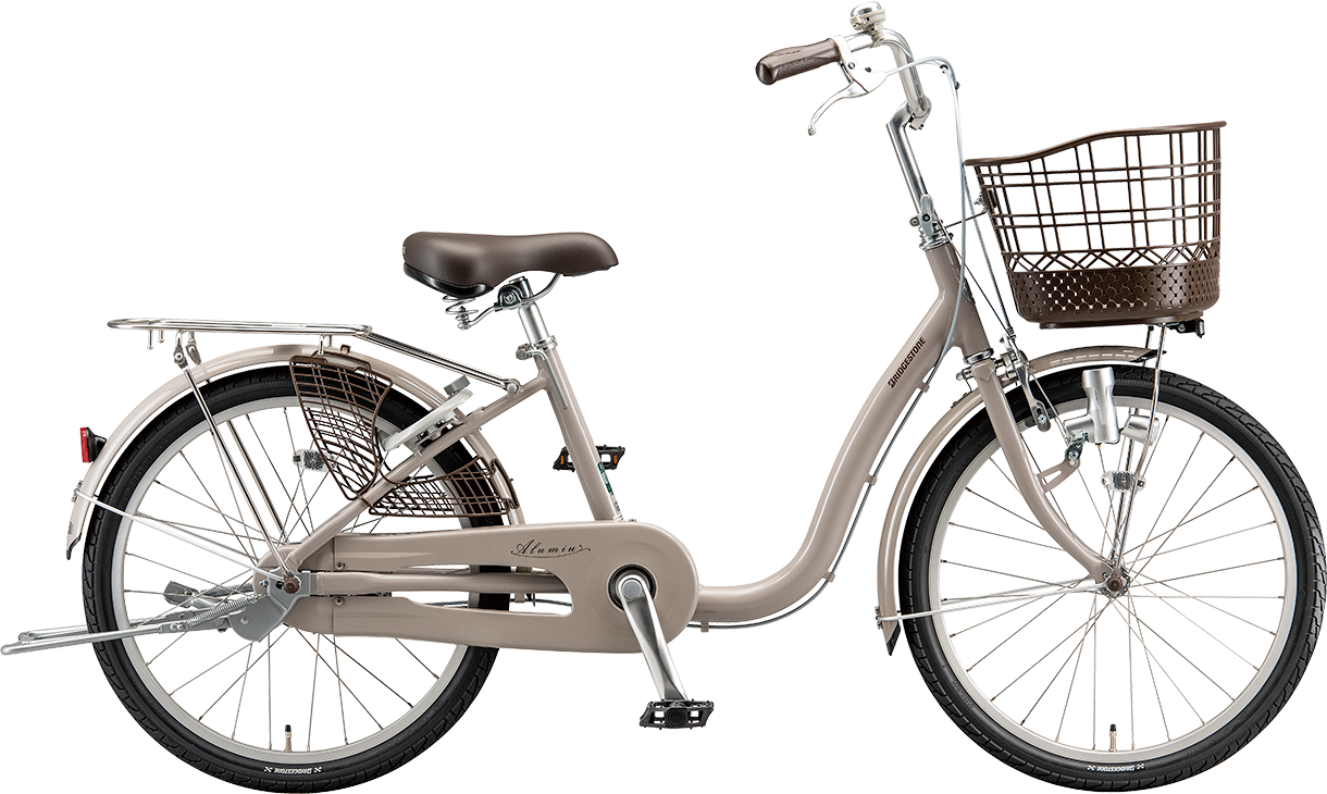 買い物向け自転車 アルミーユ ミニ E.Xモルベージュ/点灯虫モデル色の写真