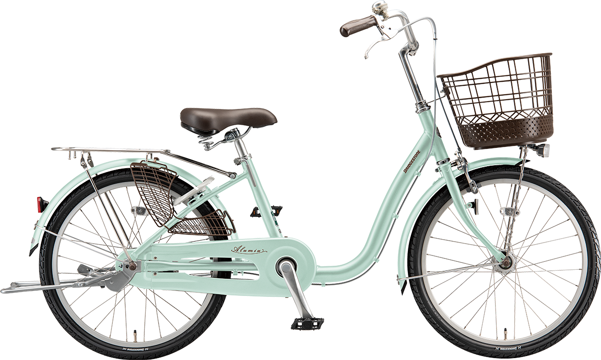 買い物向け自転車 アルミーユ ミニ P.Xオパールミント/点灯虫モデル色の写真