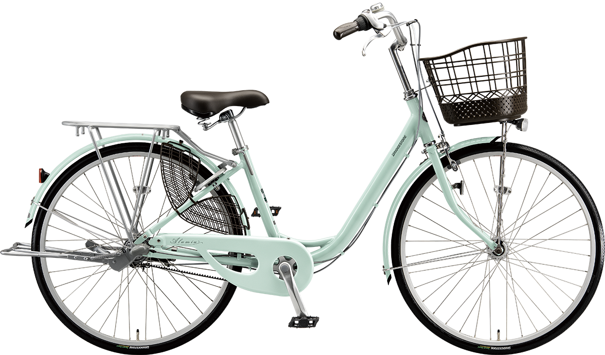 買い物向け自転車 アルミーユ P.Xオパールミント/ベルトモデル色の写真