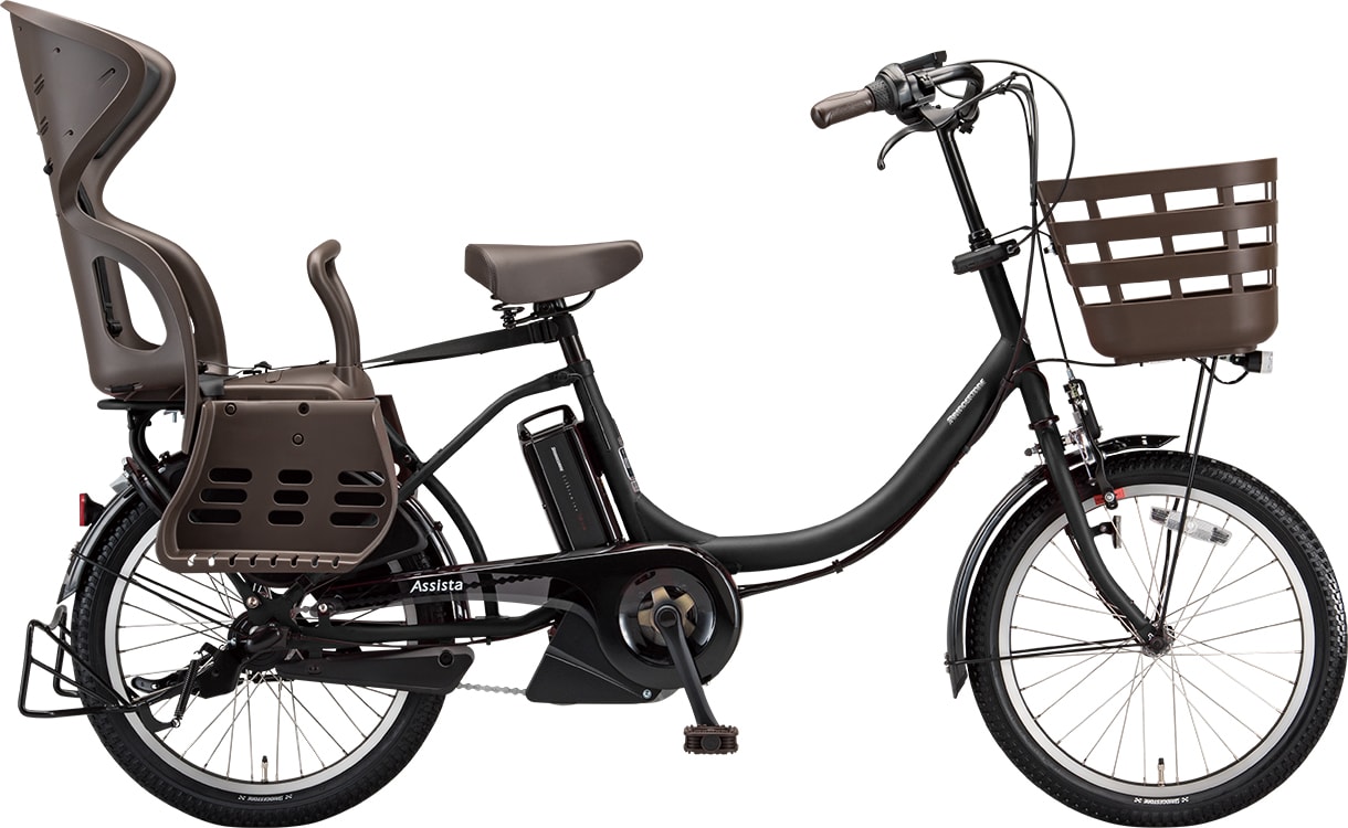 子ども乗せ電動アシスト自転車 アシスタC STD T.Xアンバーブラック（ツヤ消しカラー）色の写真