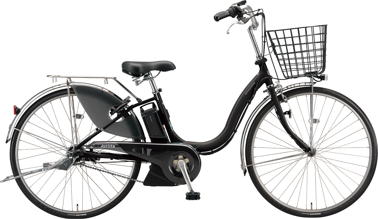 買い物向け電動アシスト自転車 アシスタU DX T.Xクロツヤケシ（ツヤ消しカラー）色の写真