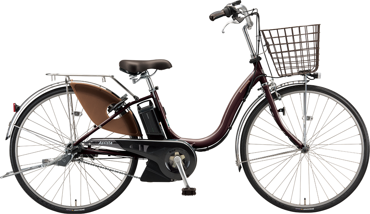 買い物向け電動アシスト自転車 アシスタU DX F.Xカラメルブラウン色の写真