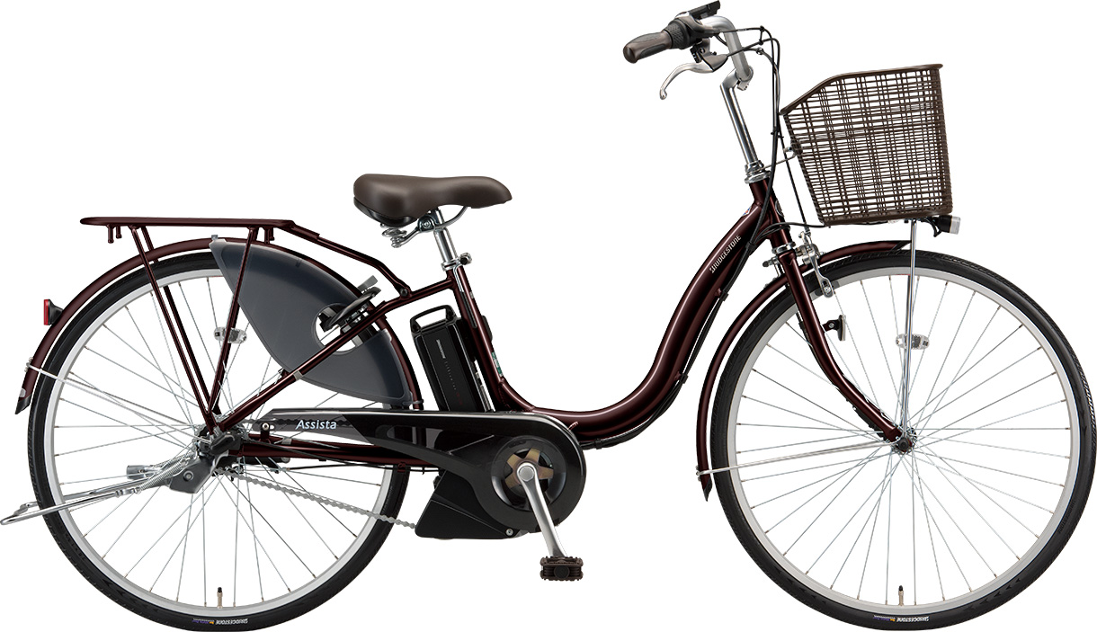 買い物向け電動アシスト自転車 アシスタU LT F.Xカラメルブラウン色の写真