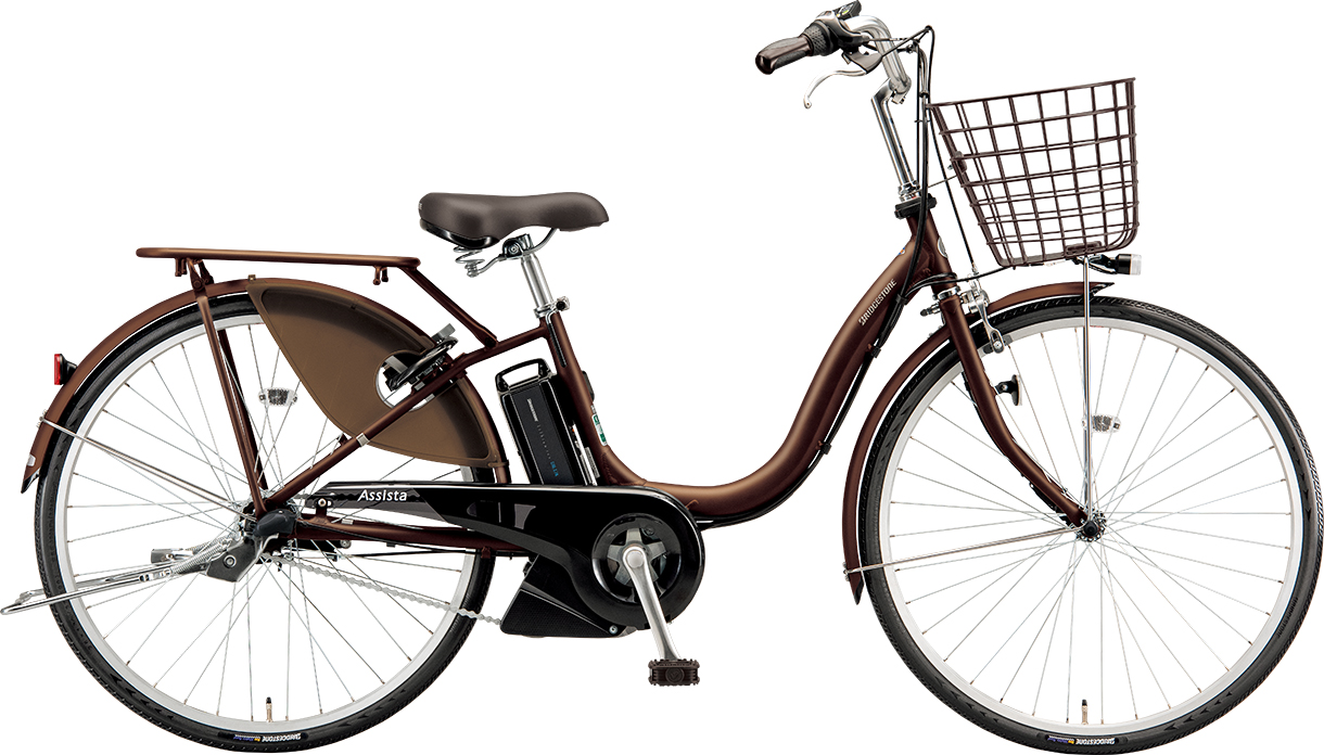 買い物向け電動アシスト自転車 アシスタU STD P.Xショコラブラウン色の写真