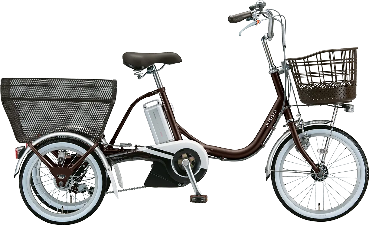 買い物向け電動アシスト自転車 アシスタワゴン F.カラメルブラウン色の写真