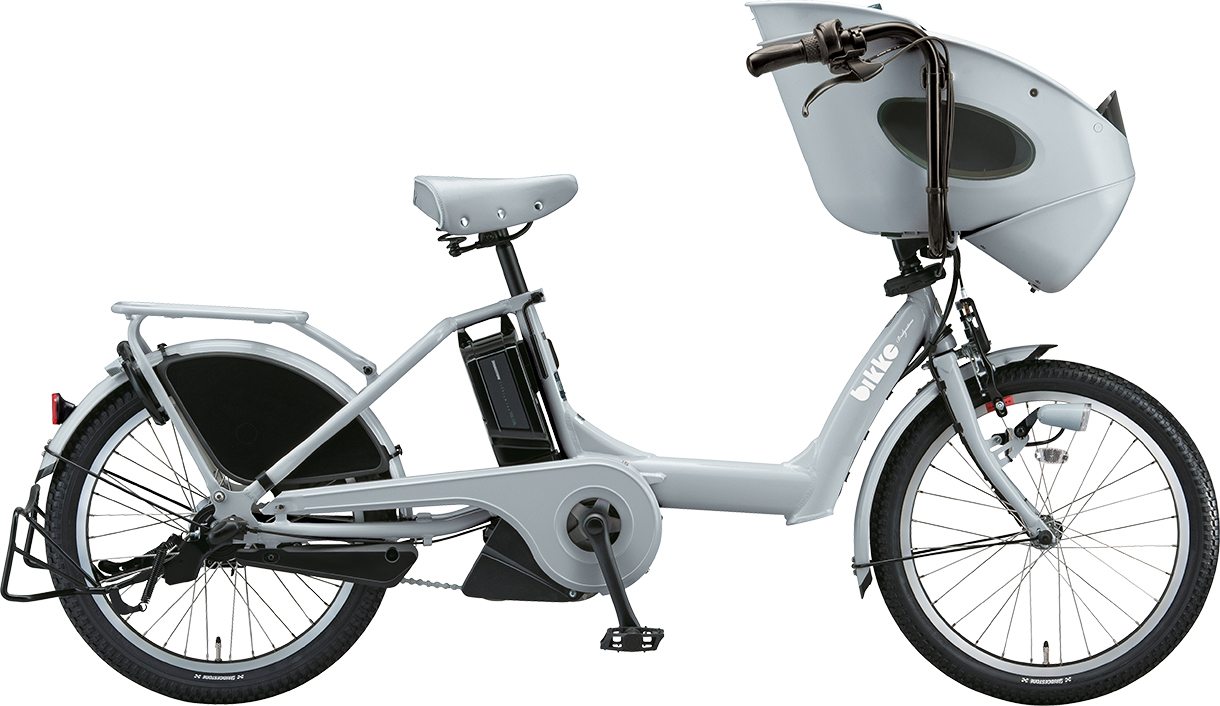 子ども乗せ電動アシスト自転車 ビッケ ポーラー e E.XBKブルーグレー／クッションカラー：モブ（ブルーグレー）色の写真