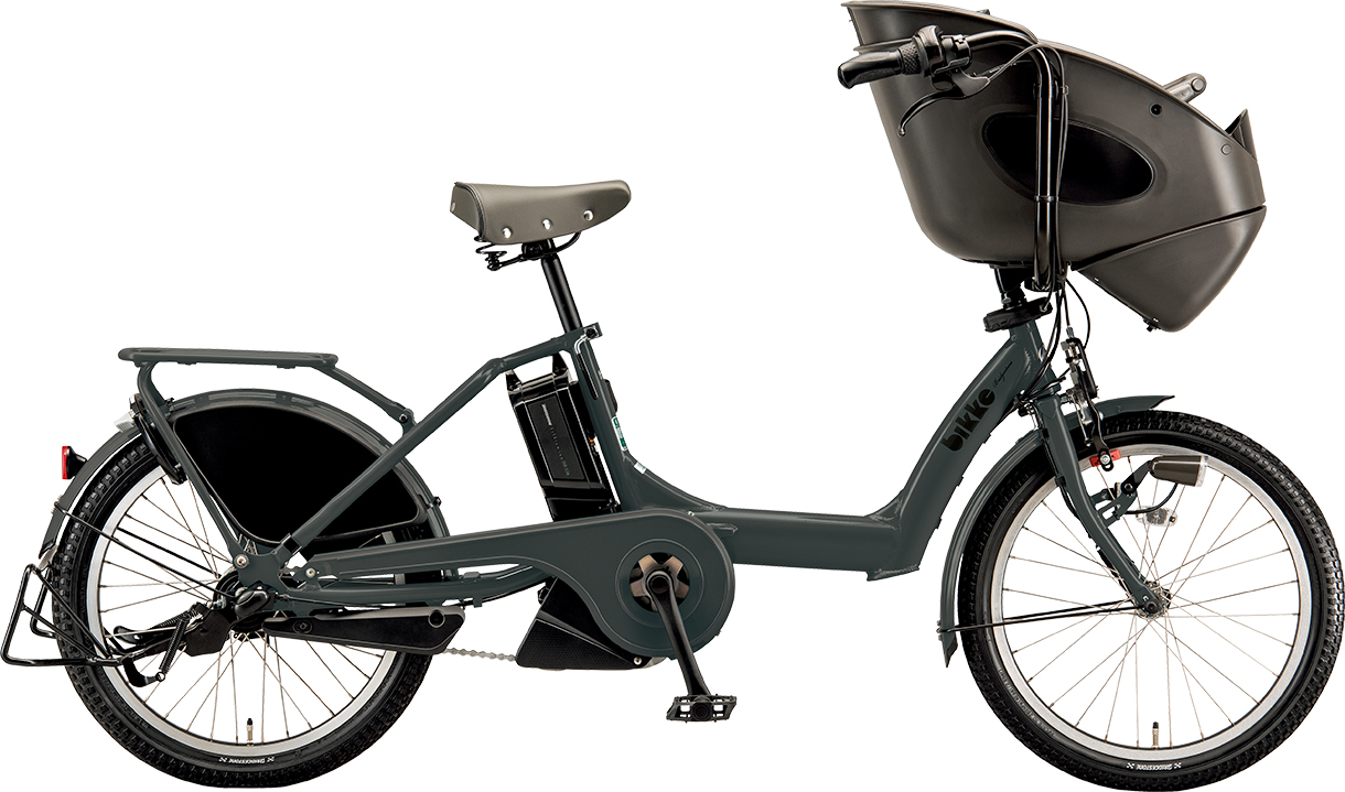 子ども乗せ電動アシスト自転車 ビッケ ポーラー e E.XBKダークグレー／クッションカラー：モブ（ダークグレー）色の写真