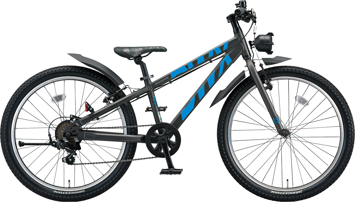 子ども用自転車 BWX ガンメタリック＆ブルー/STREETモデル（ツヤ消しカラー）色の写真