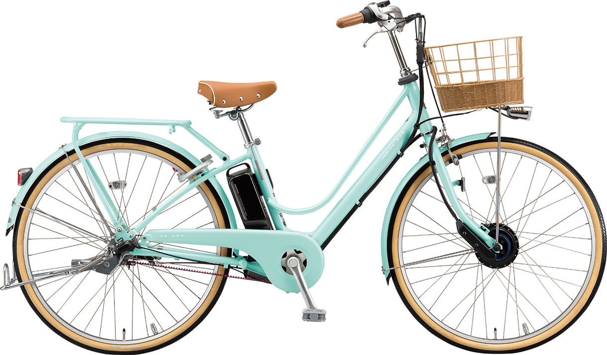 通学・通勤向け電動アシスト自転車 カジュナ e スイートライン E.Xミストグリーン色の写真