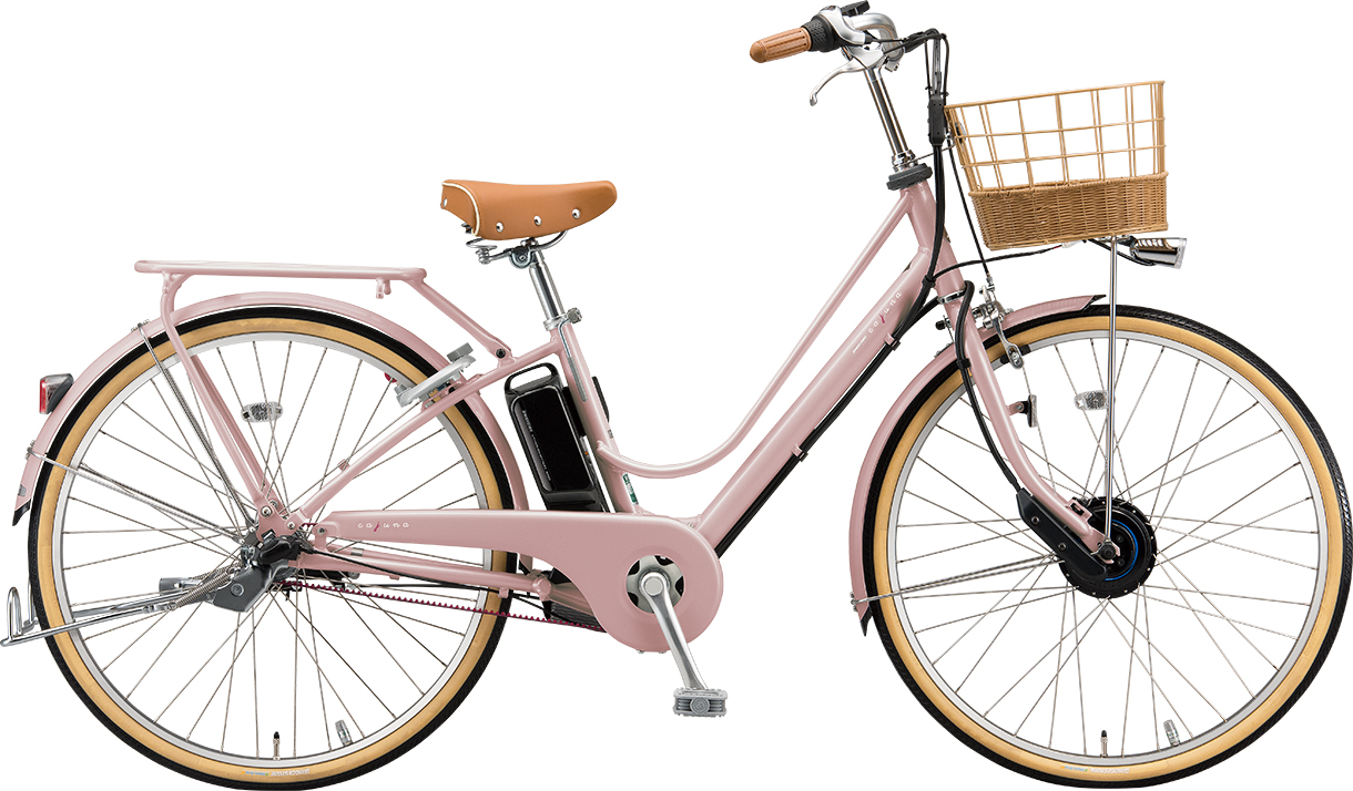 通学・通勤向け電動アシスト自転車 カジュナ e スイートライン E.Xサンドピンク色の写真
