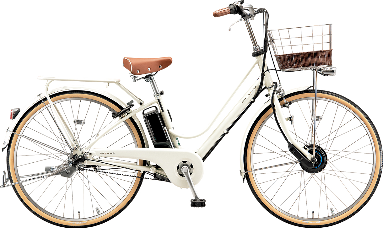 通学・通勤向け電動アシスト自転車 カジュナ e  E.Xクリ－ムアイボリー色の写真
