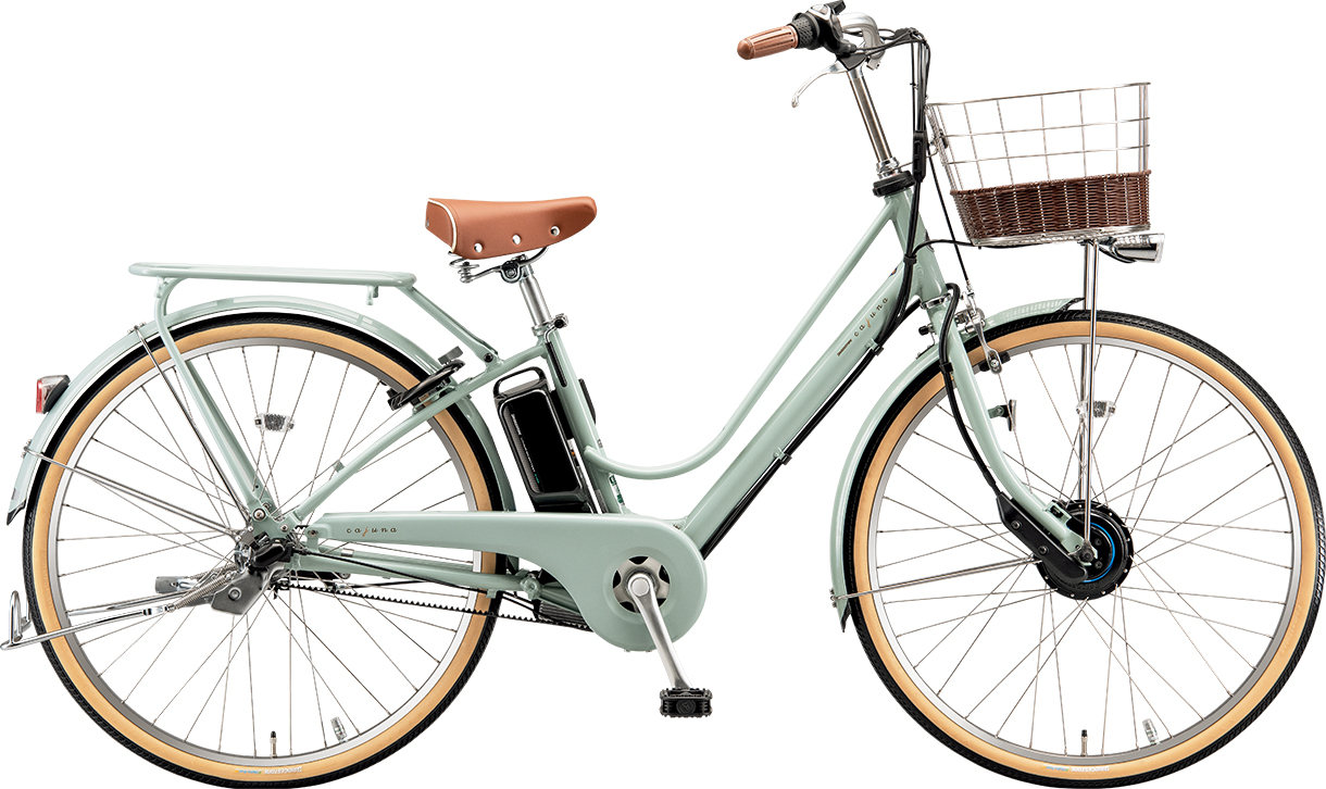 通学・通勤向け電動アシスト自転車 カジュナ e  E.Xグレイッシュミント色の写真