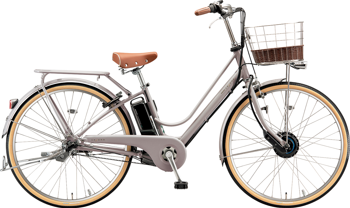 通学・通勤向け電動アシスト自転車 カジュナ e  E.Xモルベージュ色の写真