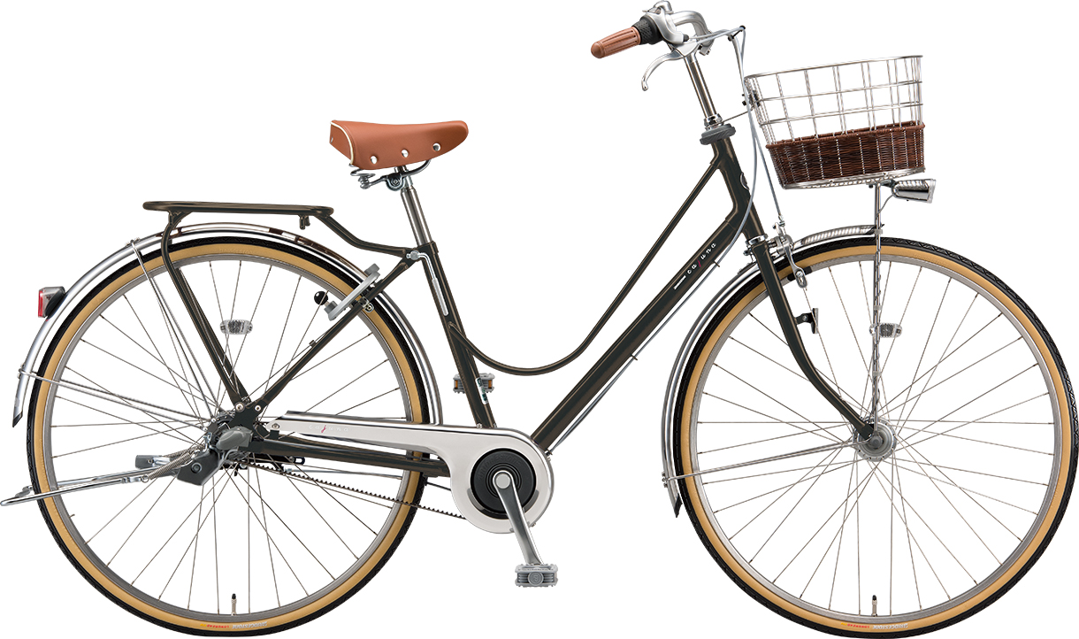通学・通勤向け自転車 カジュナ ベーシックライン T.Xマットショコラ（ツヤ消しカラー）／デラックスモデル（ベルト）色の写真