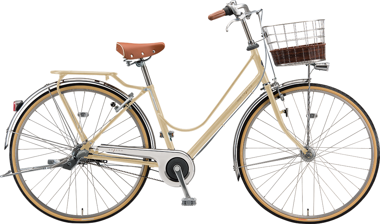 通学・通勤向け自転車 カジュナ E.Xカフェベージュ(ベルトモデル)色の写真