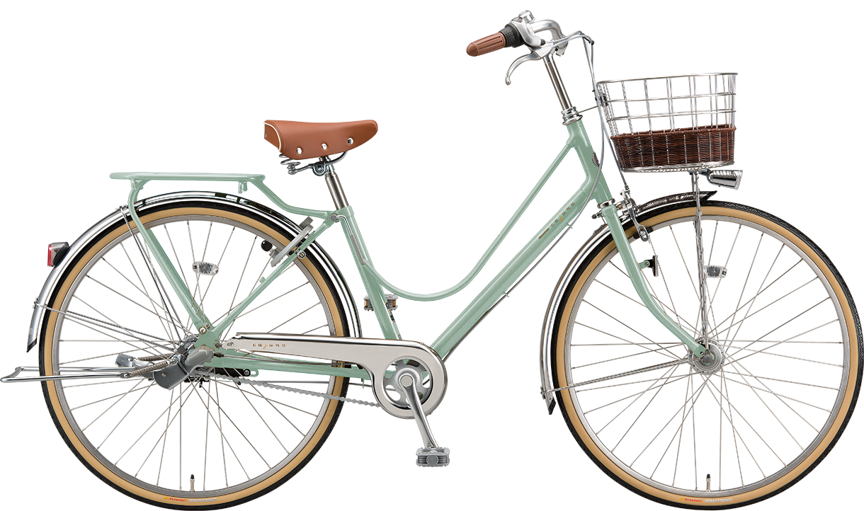 通学・通勤向け自転車 カジュナ E.Xグレイッシュミント(チェーンモデル)色の写真
