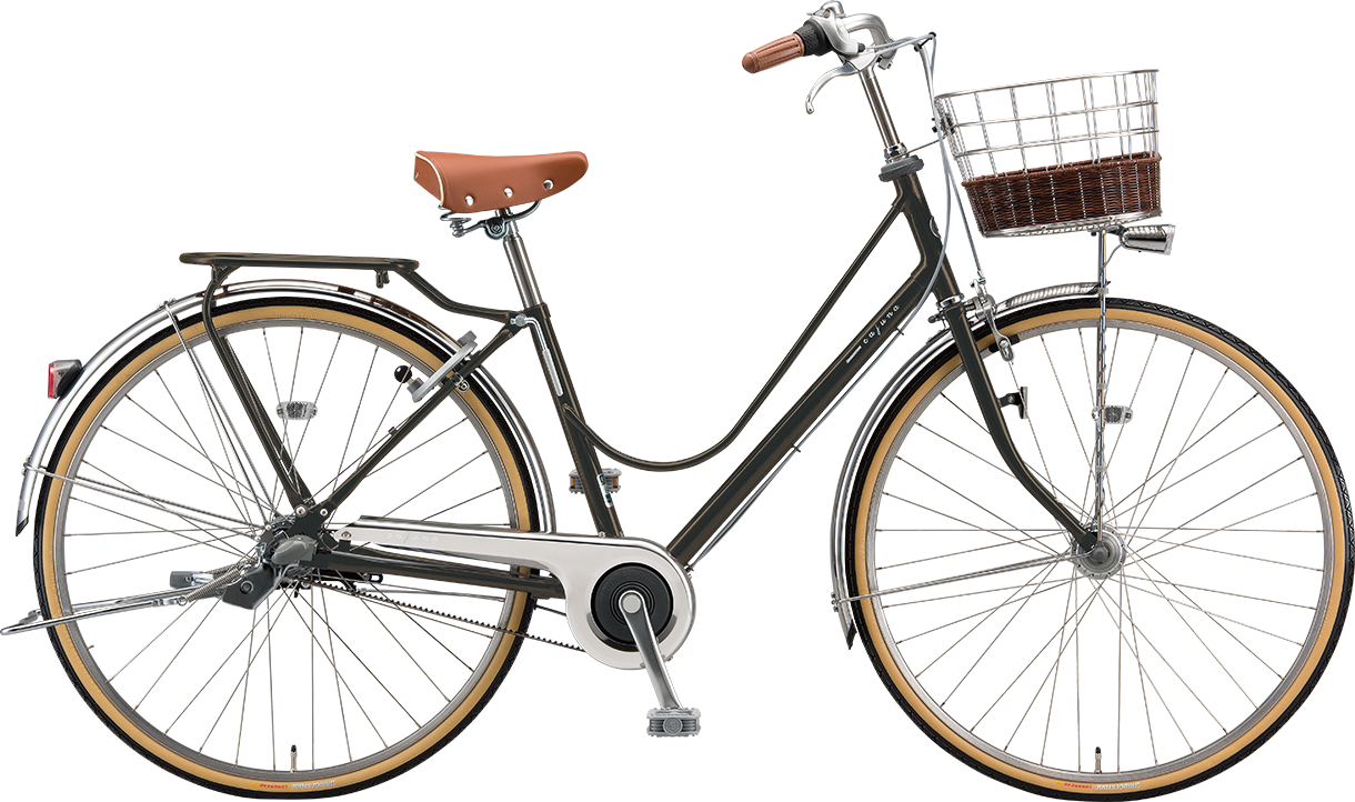 通学・通勤向け自転車 カジュナ T.Xマットショコラ(ツヤ消しカラー)(ベルトモデル)色の写真