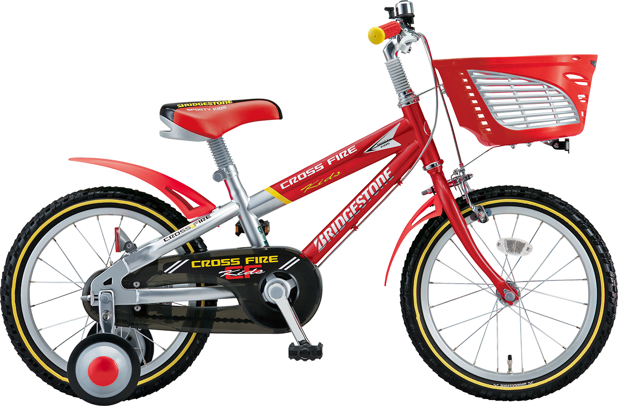 子ども用自転車 クロスファイヤーキッズ  レッド＆シルバー色の写真