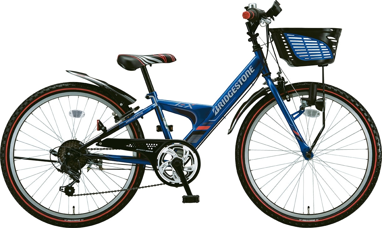 子ども用自転車 エクスプレスジュニア ブルー＆ブラック／ダイナモランプモデル色の写真