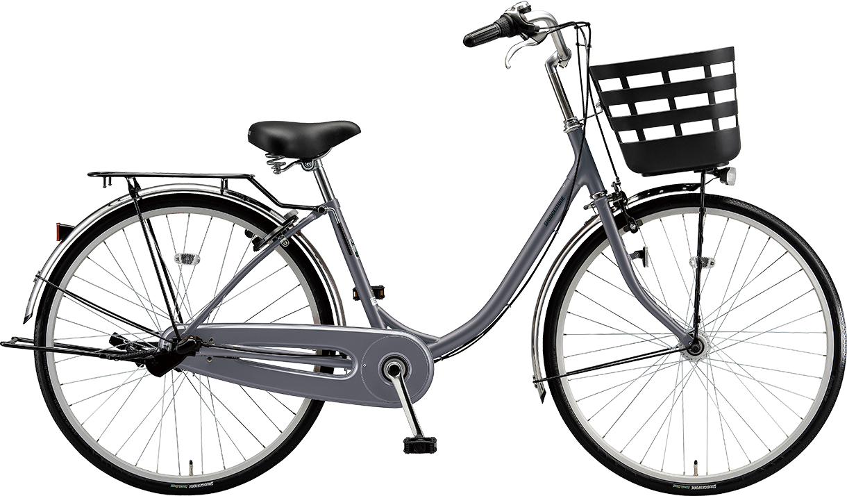 買い物向け自転車 フレーミー T.Xダークアッシュ(ツヤ消しカラー)/点灯虫モデル色の写真