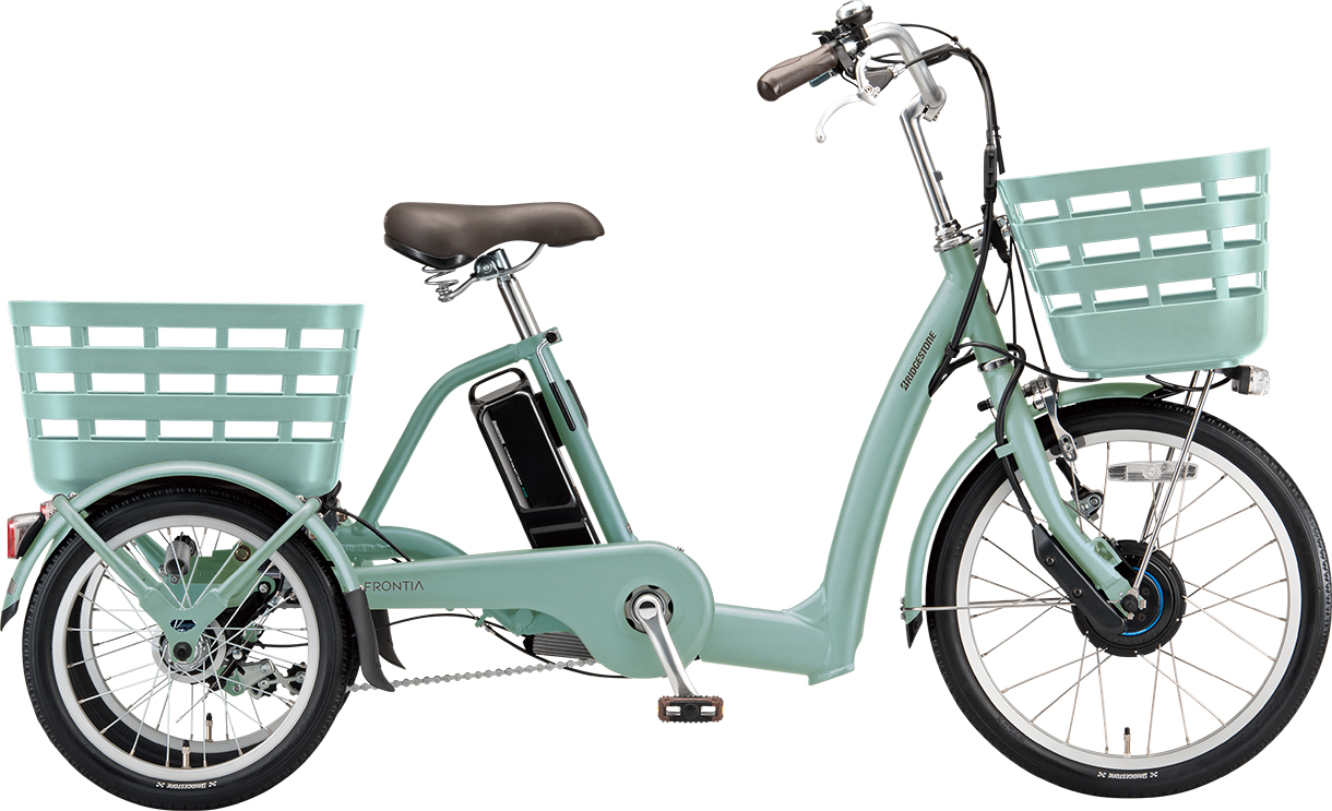 誰でもあんしん電動アシスト自転車 フロンティアラクットワゴン P.Xミスティミント色の写真