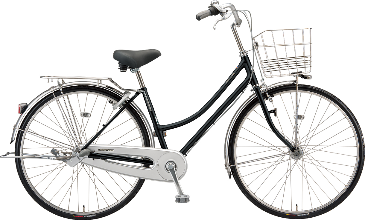 通学・通勤向け自転車 ロングティーン デラックス P.Xクリスタルブラック／チェーンモデル／ L型色の写真