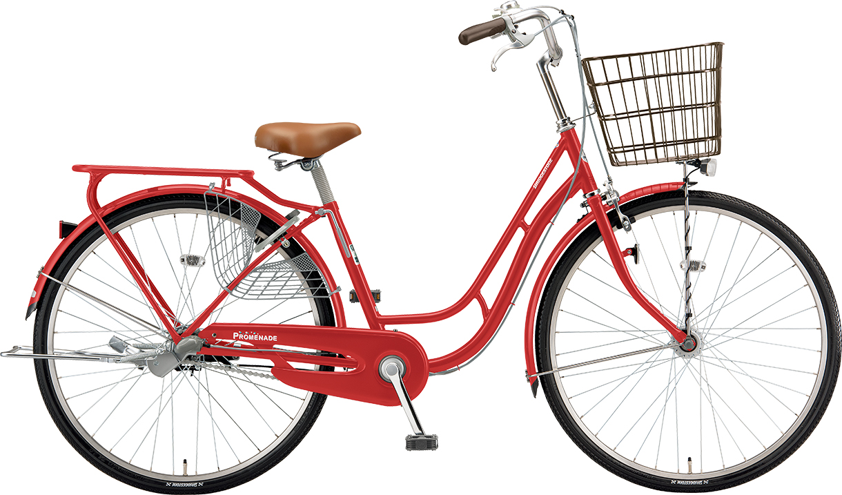 買い物向け自転車 プロムナード C F.Xピュアレッド色の写真