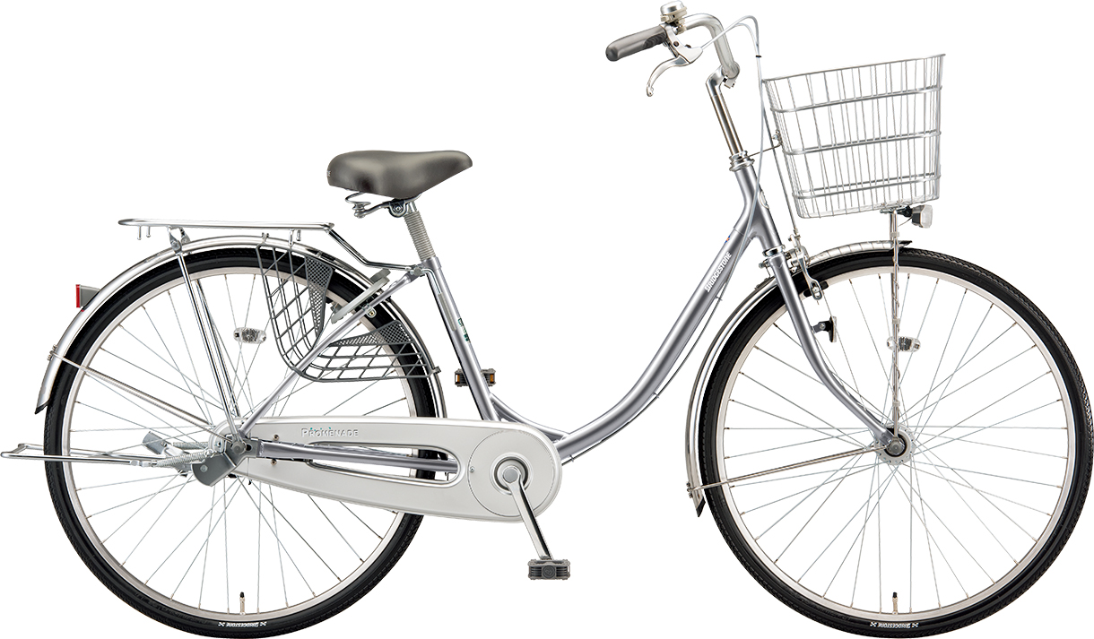 買い物向け自転車 プロムナード U M.XRシルバー色の写真