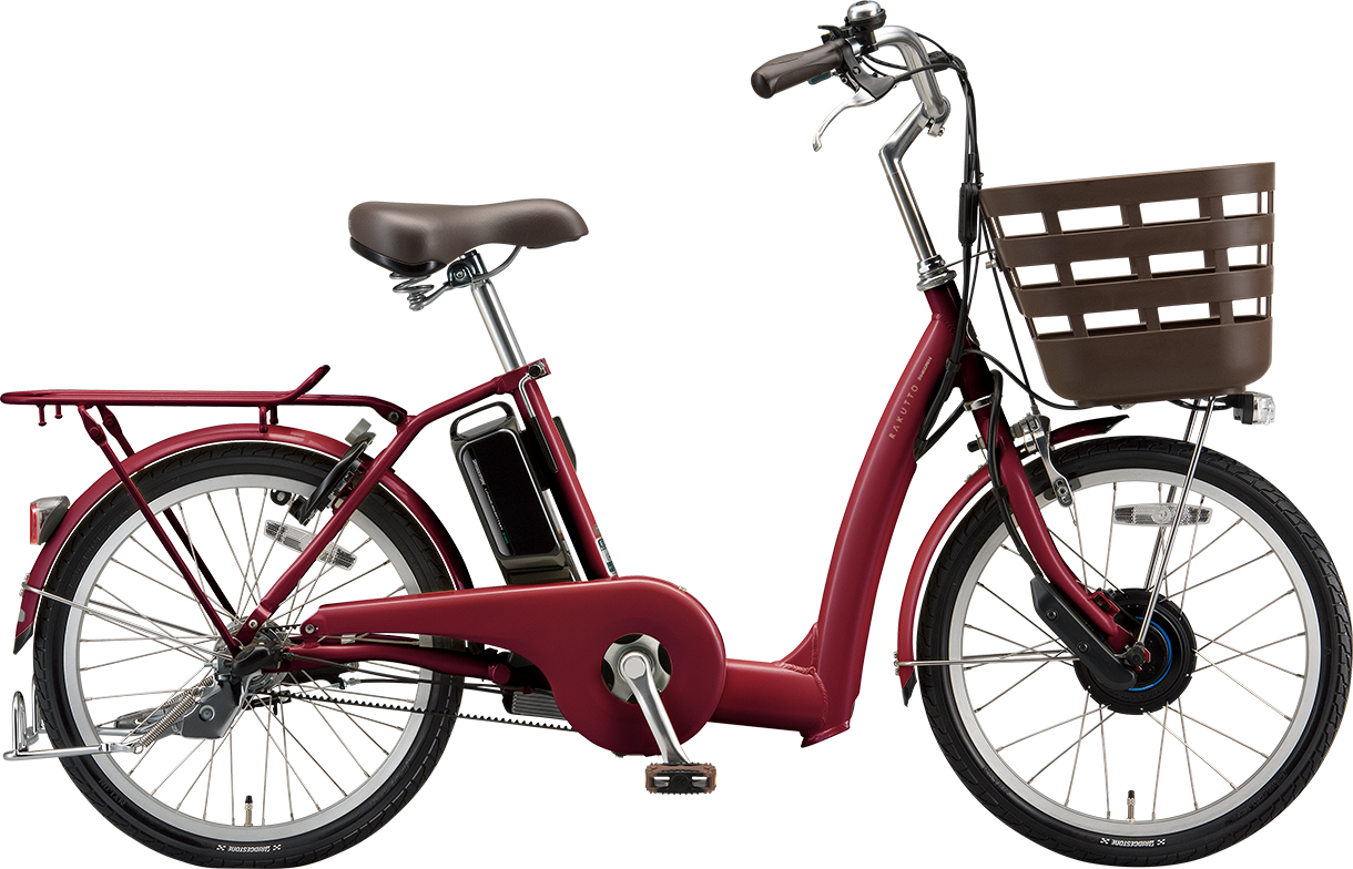 買い物向け電動アシスト自転車 ラクット 20/24インチ T.Xルビーレッド（ツヤ消しカラー）／20インチ色の写真