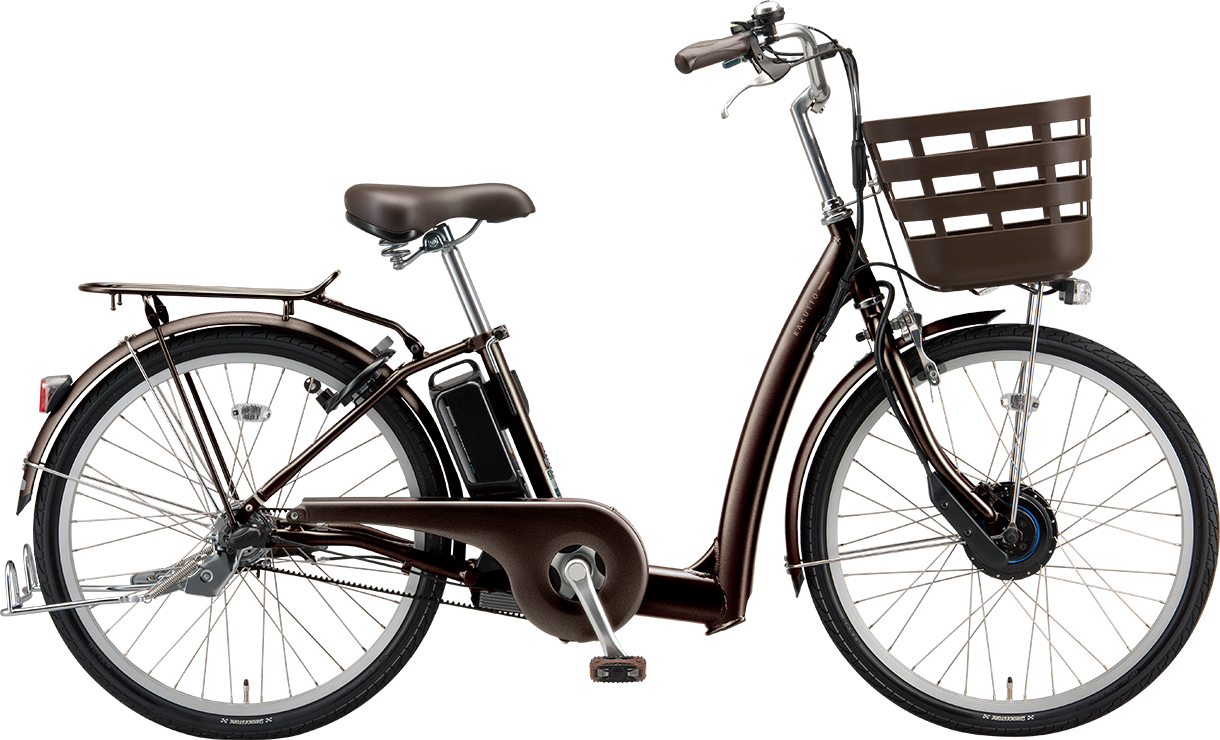 買い物向け電動アシスト自転車 ラクット 20/24インチ M.Xアンバーブラウン／24インチ色の写真