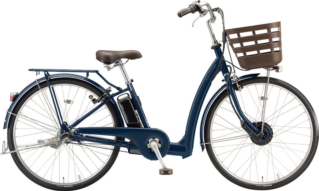 買い物向け電動アシスト自転車 ラクット 26インチ T.Xサファイヤブルー（ツヤ消しカラー）色の写真