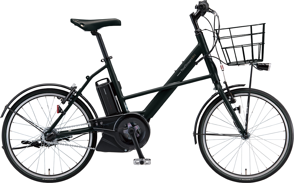 通学・通勤向け電動アシスト自転車 リアルストリーム ミニ T.Xクロツヤケシ（ツヤ消しカラー）色の写真