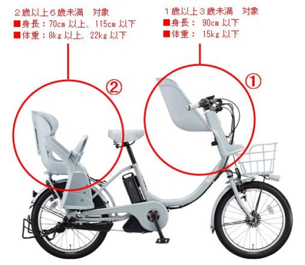 ブリヂストン　ビッケ2 20インチ 3人乗り 8.7ah パワフル　電動自転車