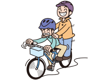 自転車の二人乗り禁止イメージ