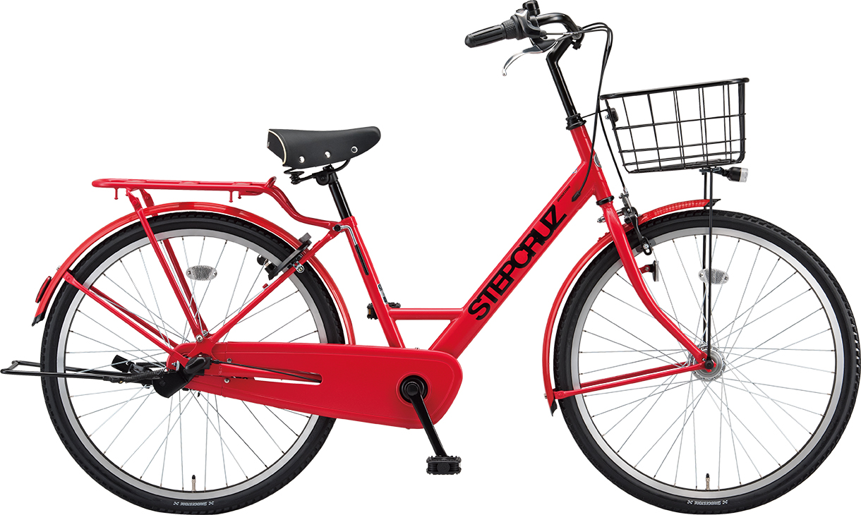 通学・通勤向け自転車 ステップクルーズ F.Xアクティブレッド色の写真