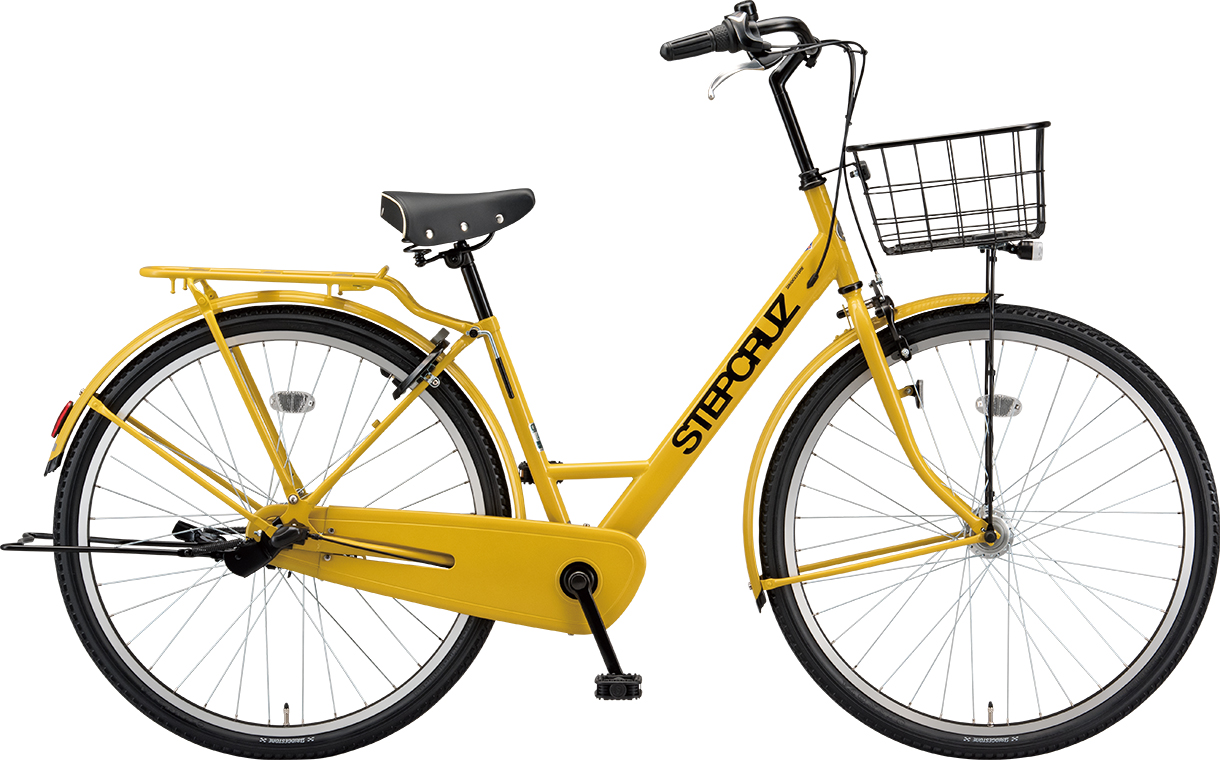 通学・通勤向け自転車 ステップクルーズ E.Xマスタードイエロー色の写真